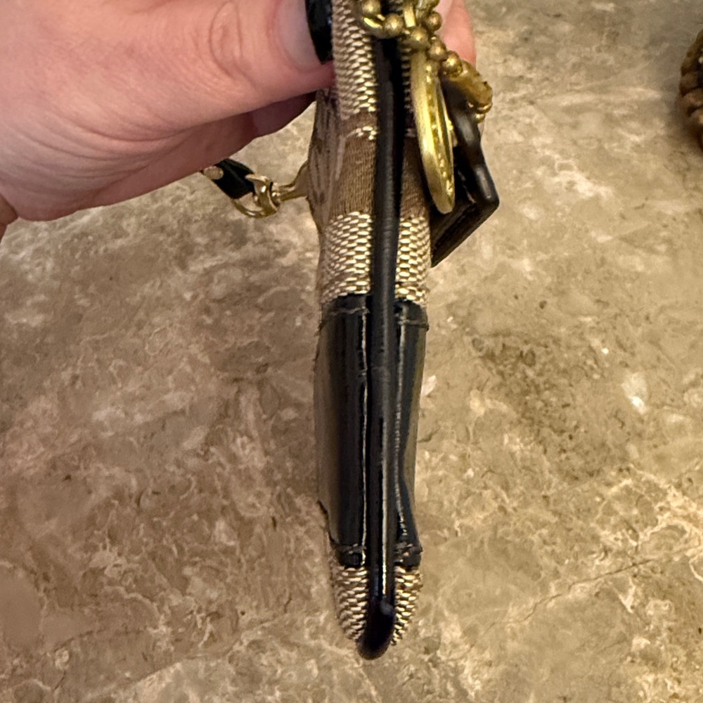 Coach Signature Stripe Wristlet with Legacy Lining - Picture 7 of 9